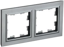 Рамка универсальная IEK Brite РУ-2-БрС 2-м. сталь картинка